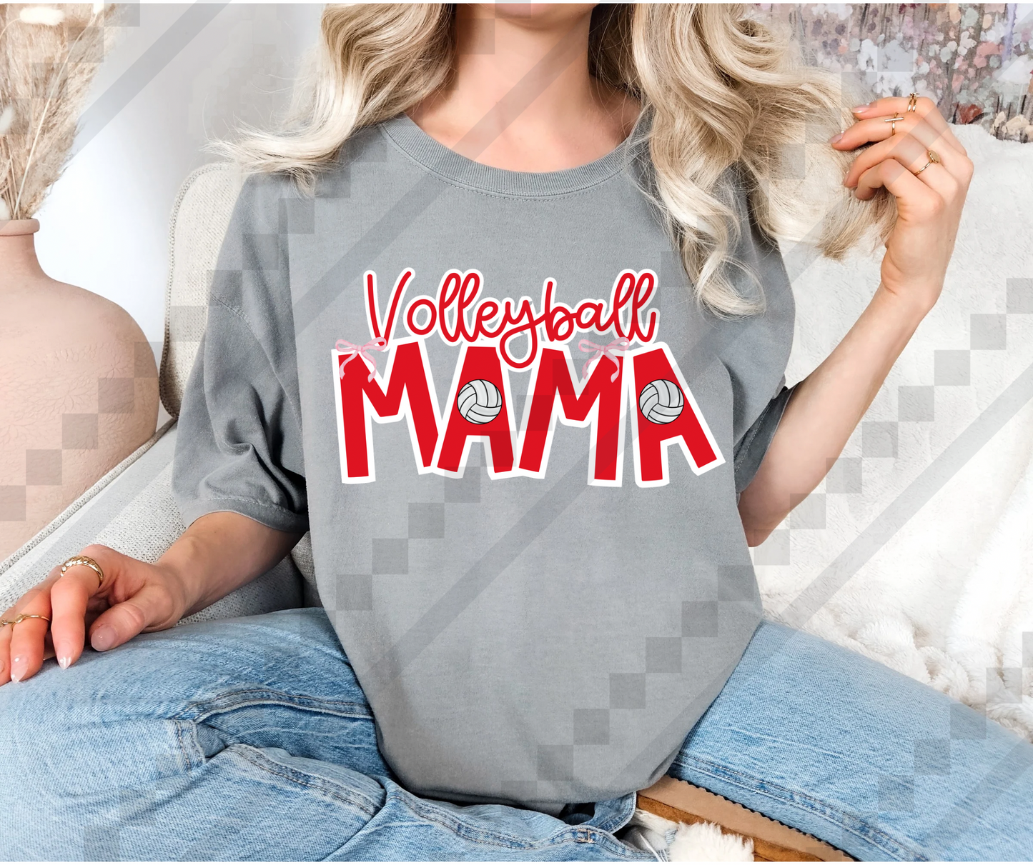 Red Volleyball Mama