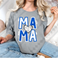 Blue Mama Stacked Volleyball Heart