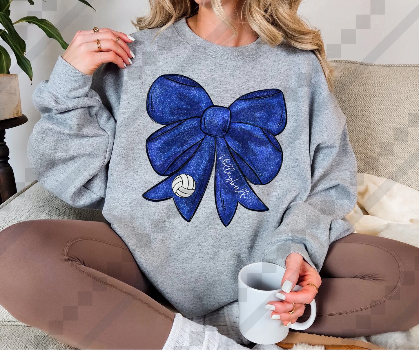 Big Blue Bow Volleyball