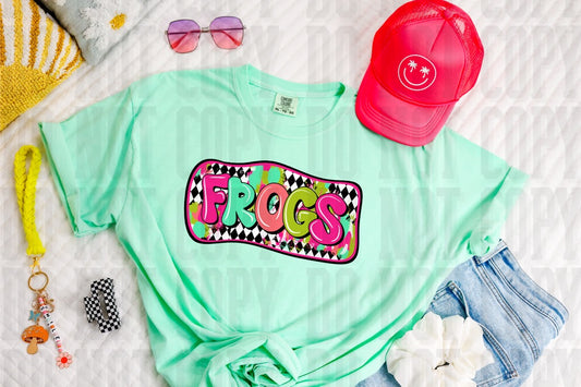 Frogs Diamond Gingham
