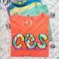 Cravens Elementary School Neon Brushstroke