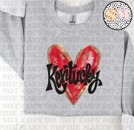 Kentucky Brushstroke Heart