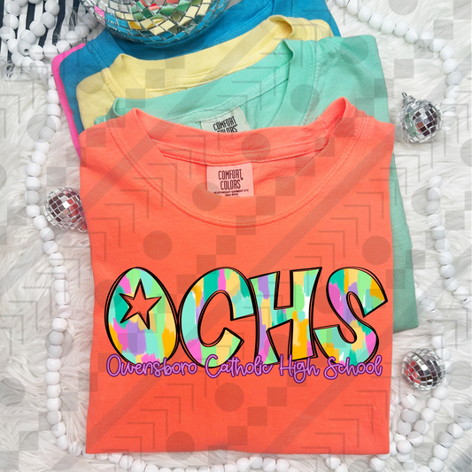 Owensboro Catholic High School Neon Brushstroke