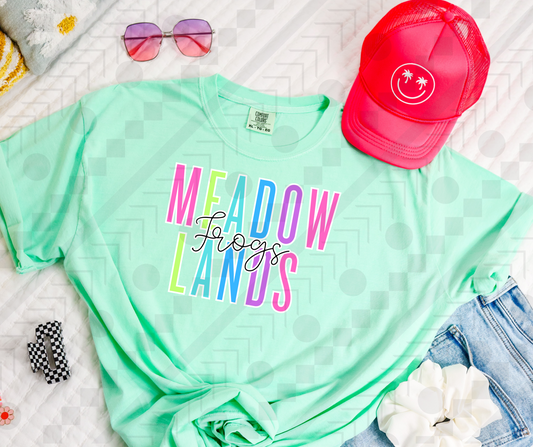 Meadow Lands Frogs Neon Spaced