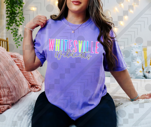 Whitesville Wildcats Neon Spaced