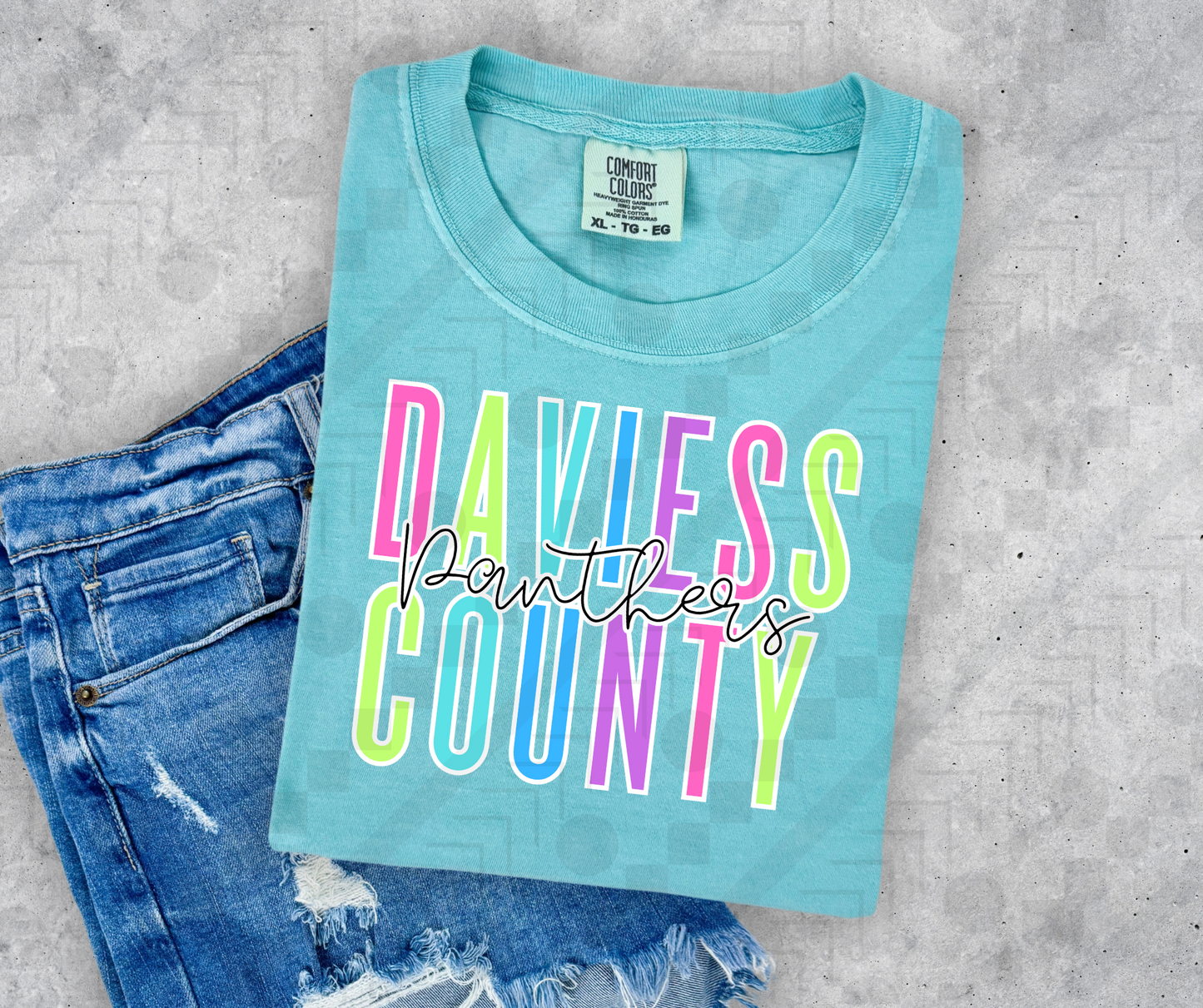 Daviess County Panthers Neon Spaced