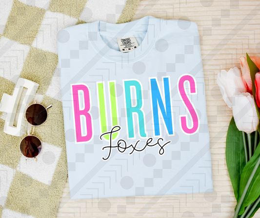 Burns Foxes Neon Spaced