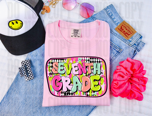 Seventh Grade Diamond Gingham (Pink)