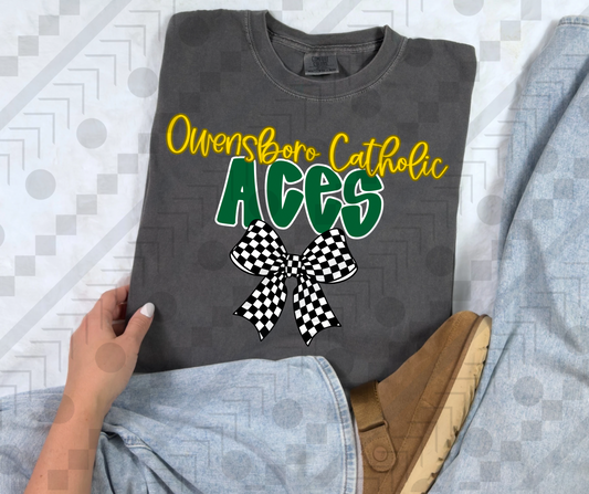 Owensboro Catholic Aces Checker Bow