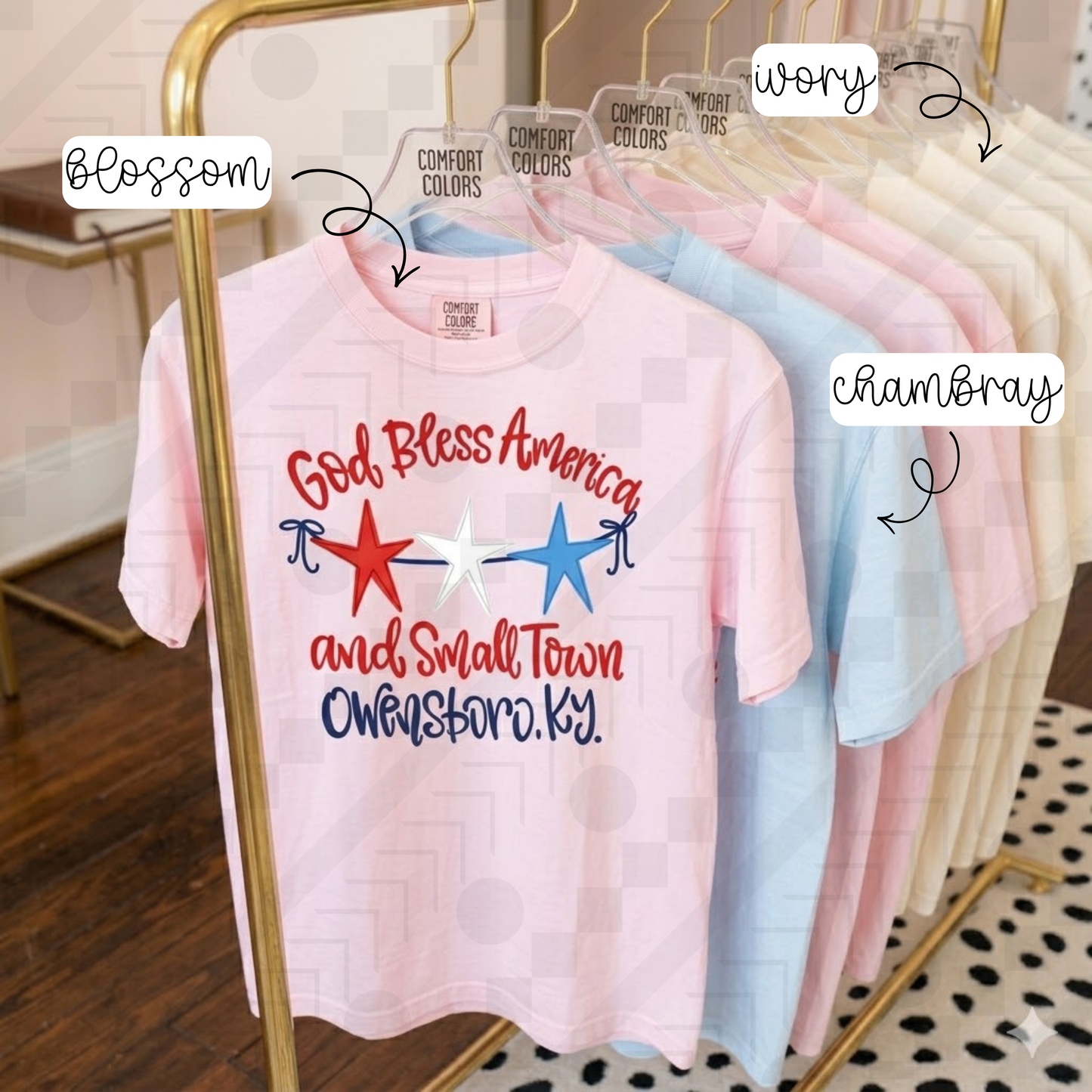 God Bless America - And Small Town Owensboro, KY (Tee or Sweatshirt)